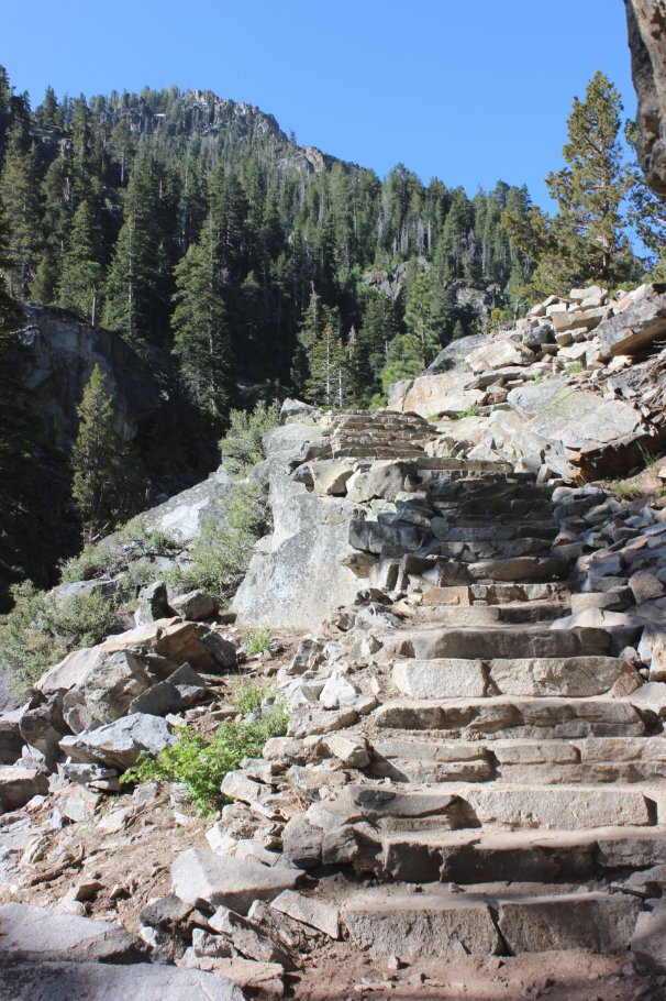 Granite steps on the trail