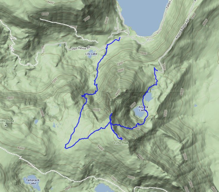 Tamarack to Echo Peak Route