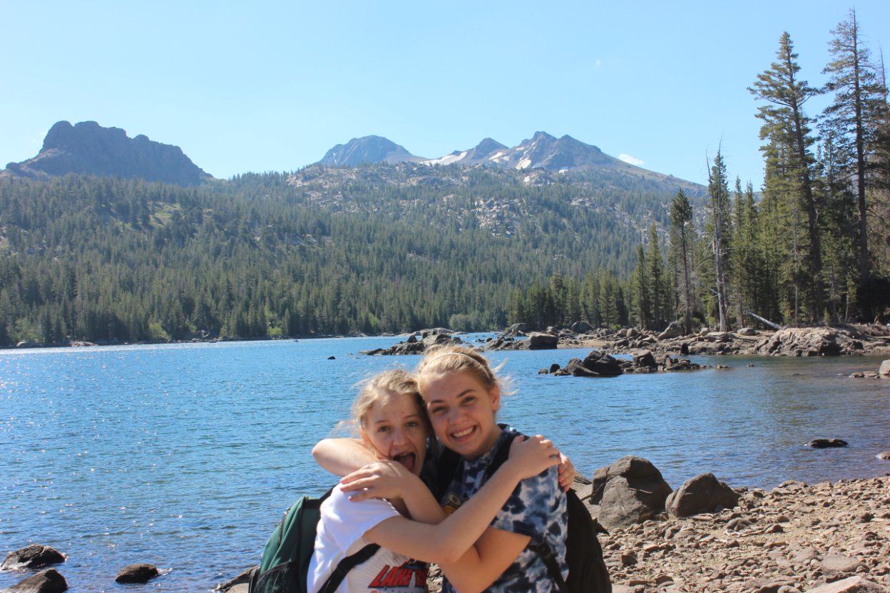 Girls at Caples Lake