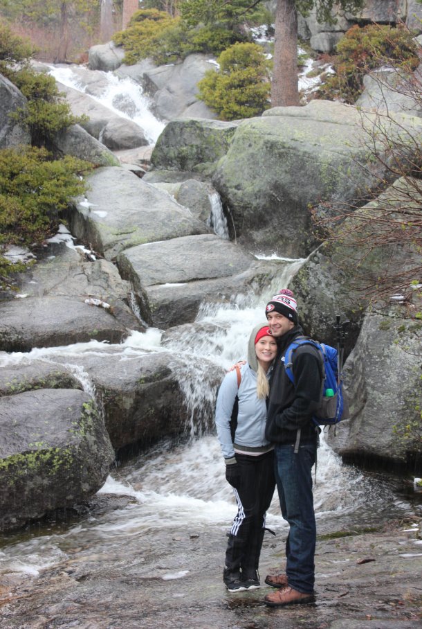 Son and fiancee at the falls