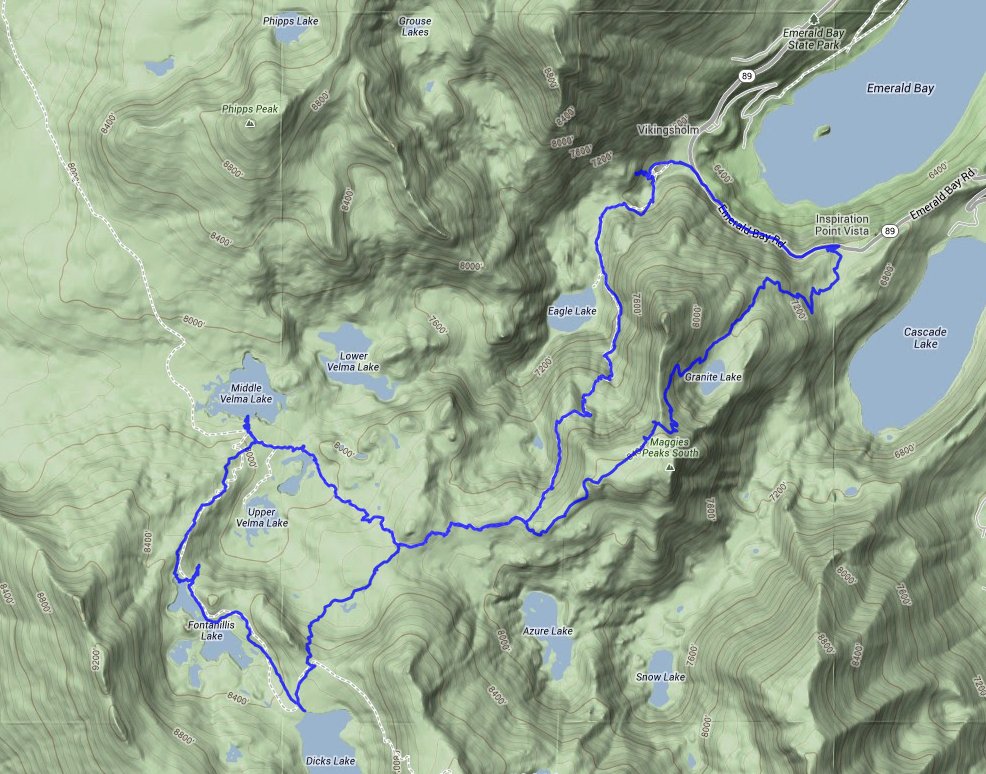 Lake Fontanillis Trail Route