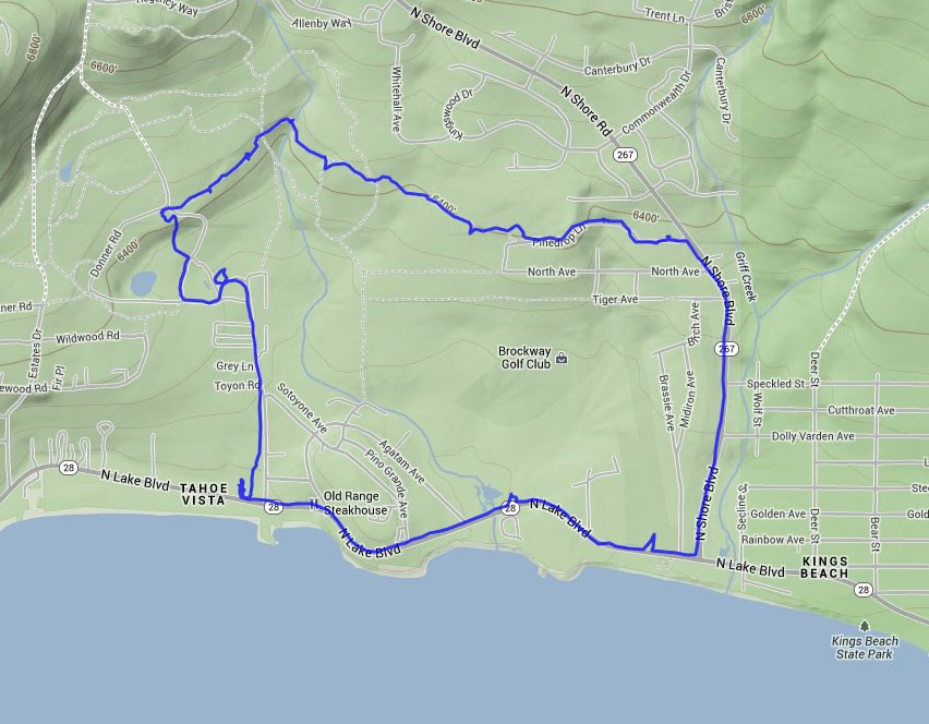 Pinedrop Trail Route