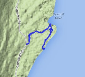 Sawmill Cove Trail route