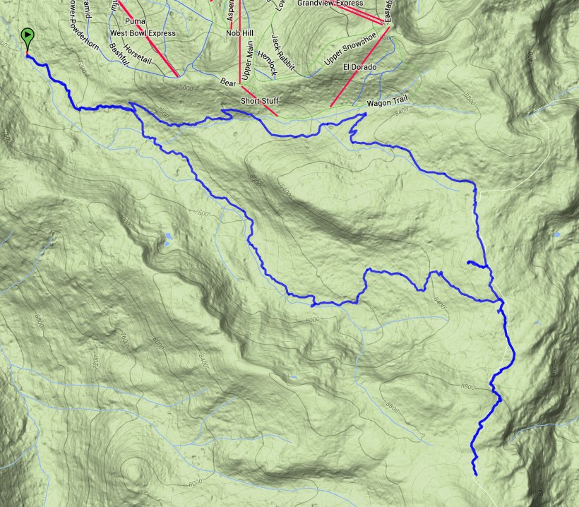 Sayles Canyon route