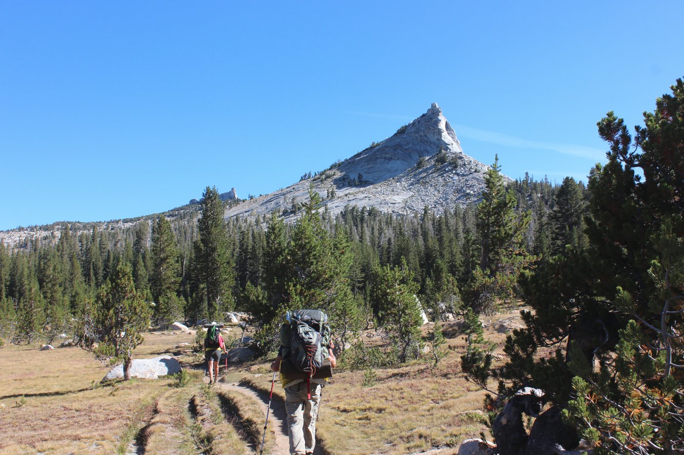 Heading up the JMT to Tresidder