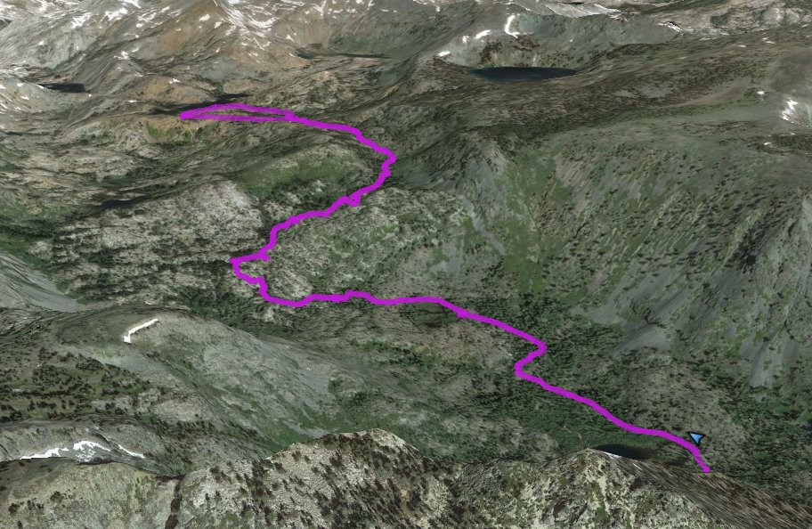 GPS track of the hike