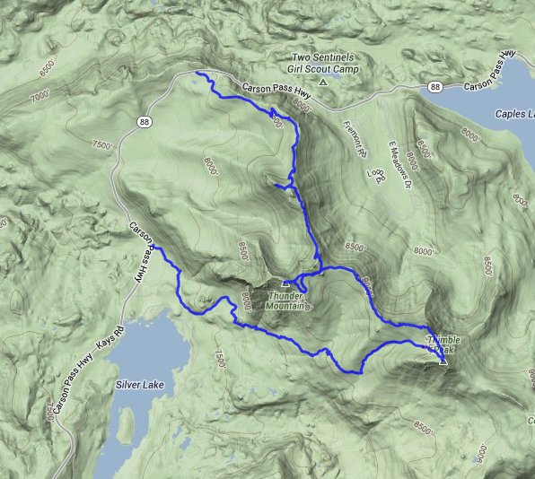 Thimble Peak Hike Route