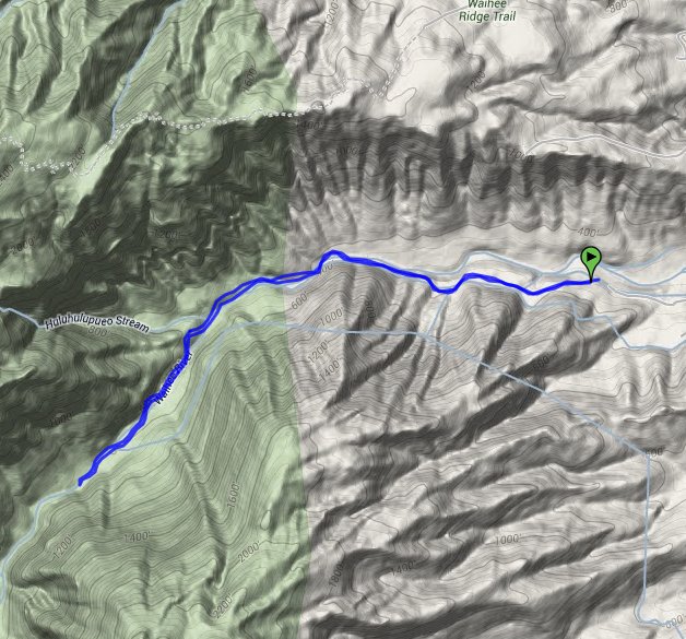 Waihee Valley Trail Route