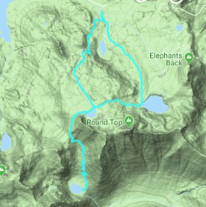 4th of July Lake Hike Route