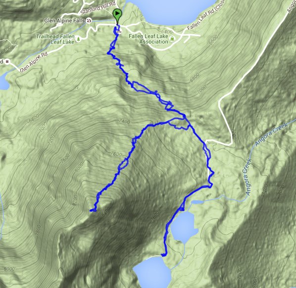 Angora hike route