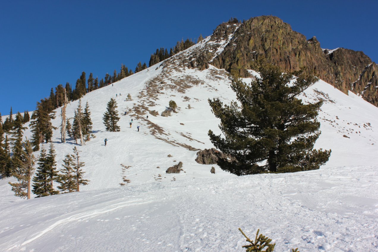 Last slope before summit