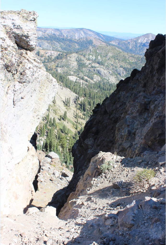 Looking down wash from near the peak