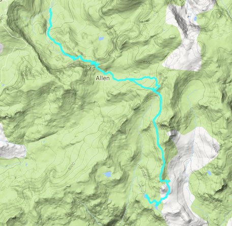 Cole Creek Lakes Hike Route