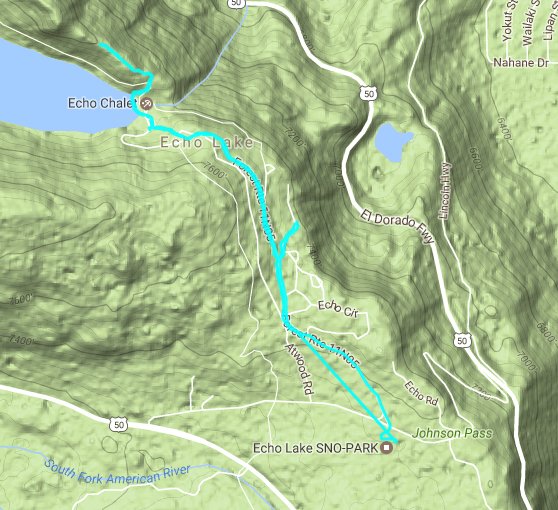 Echo Lake Snowshoe Route