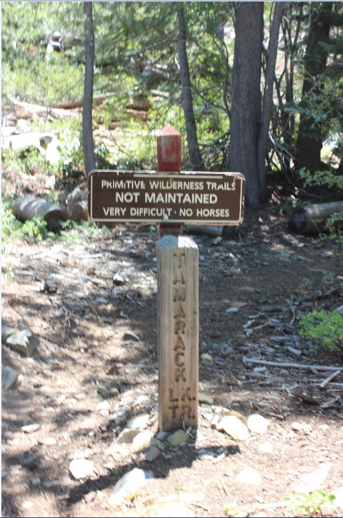 Trail sign at beginning