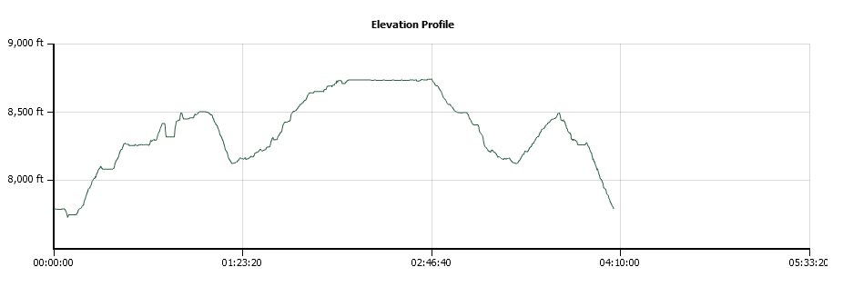 Ellis Peak Trail Elevation Profile