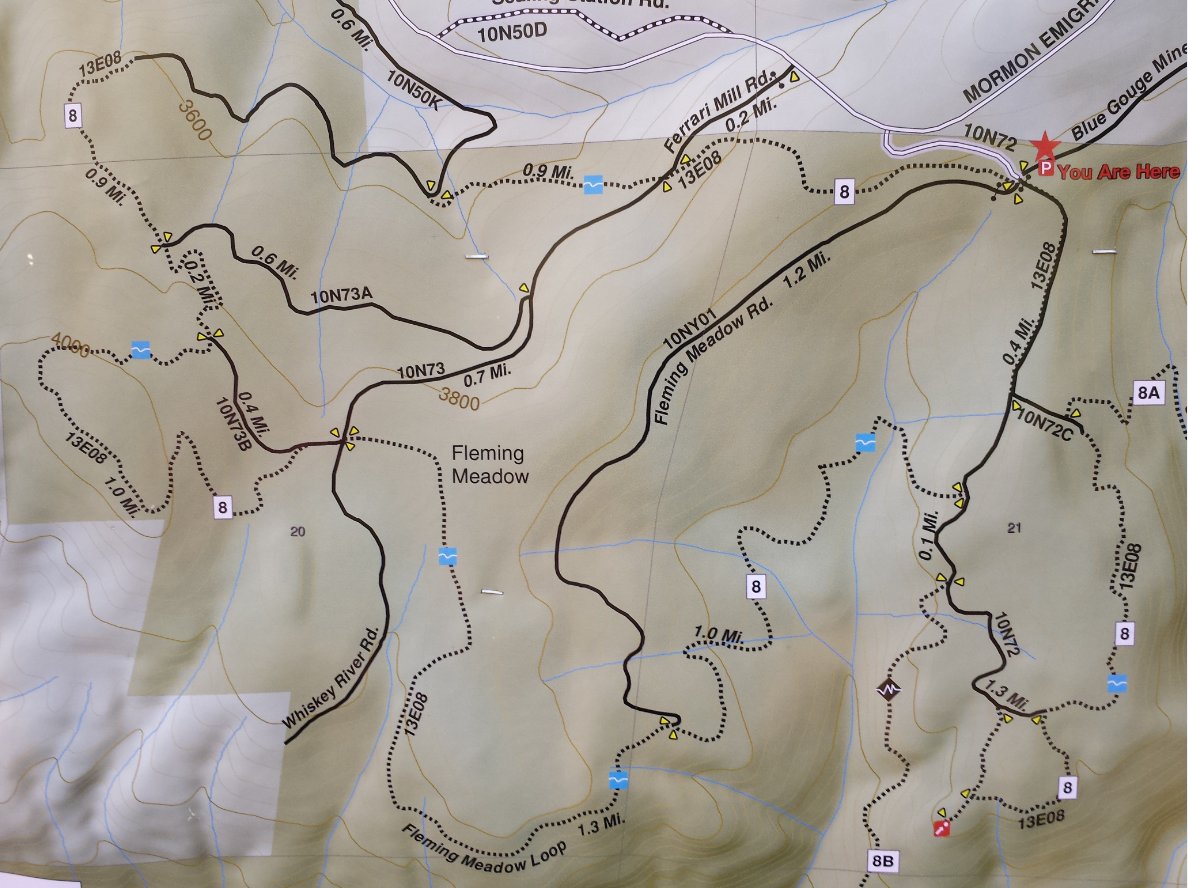 Trail map of Fleming Meadow area