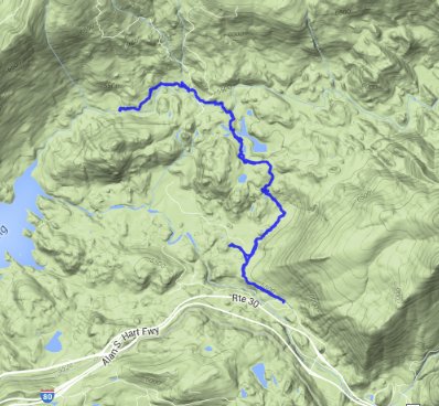 Eagle Lakes & Fordyce Falls Trail Route
