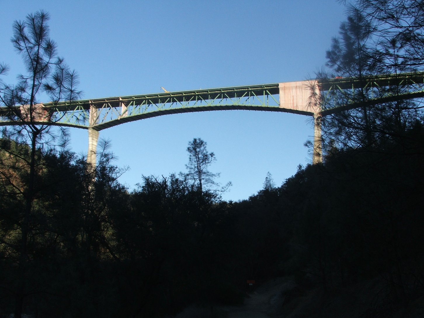 Foresthill Bridge from the trailhead