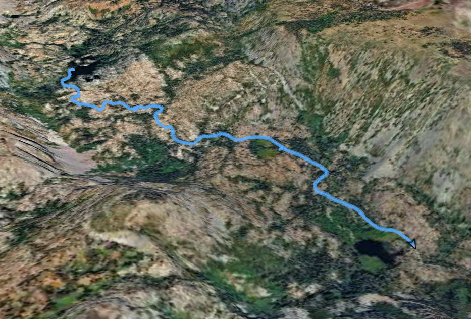 GPS track of hike