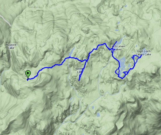 Loch Leven Lakes Trail Route
