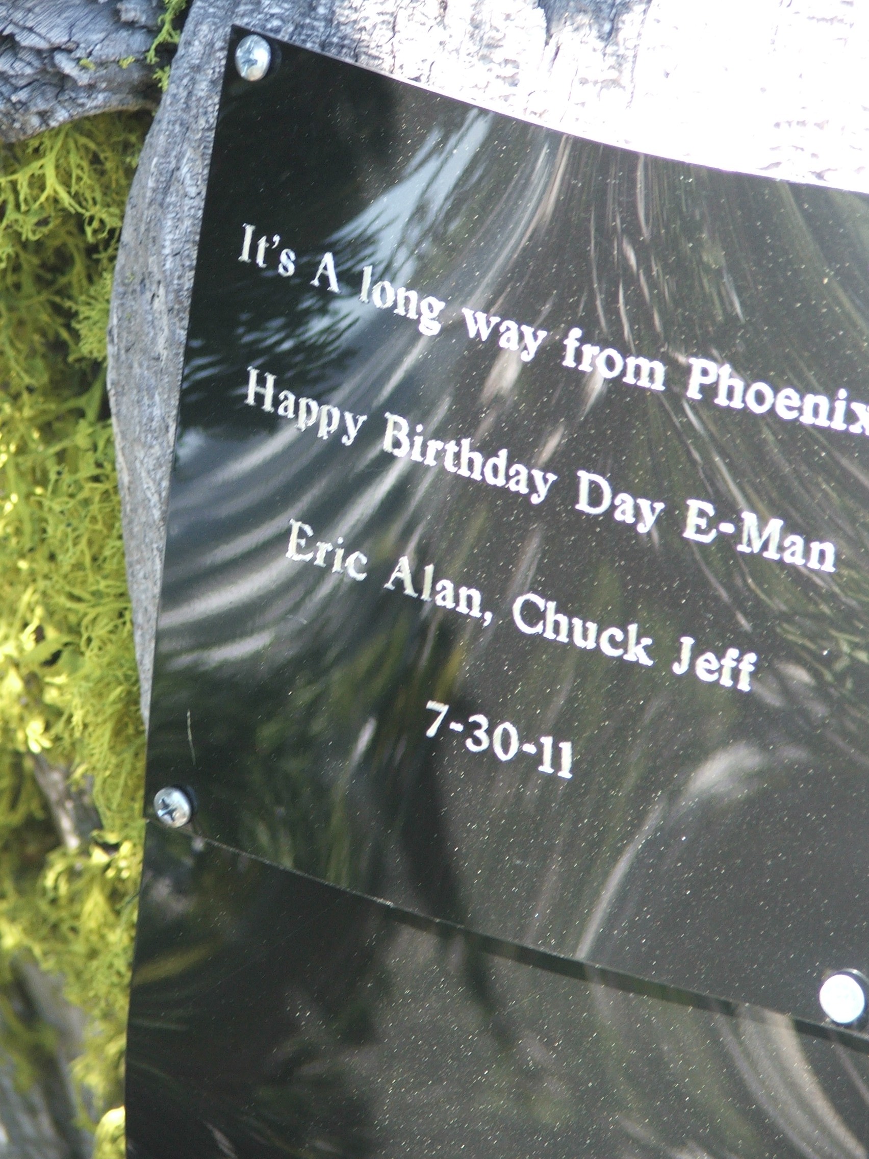 Memorial Plaque left anonymously