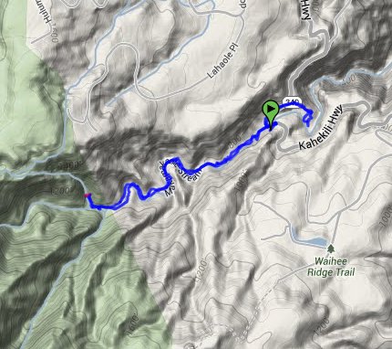 Makamakaole Trail Route