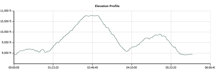 Mt. Rose Tamarack Peak Elevation Profile