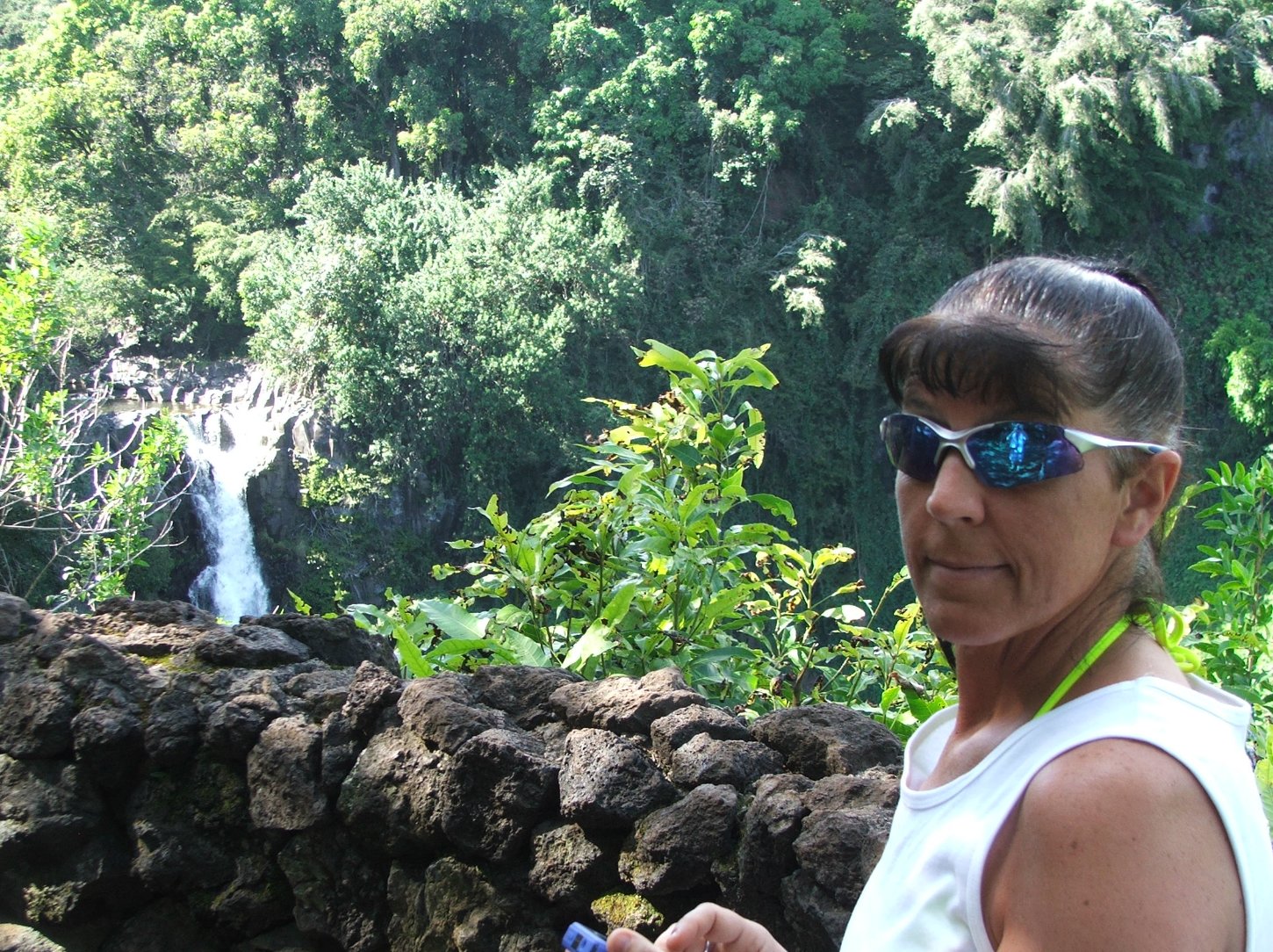 Annie at Makahiku Falls
