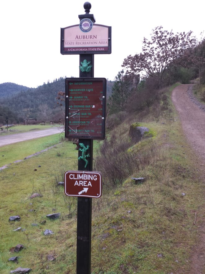 One of the trail markers