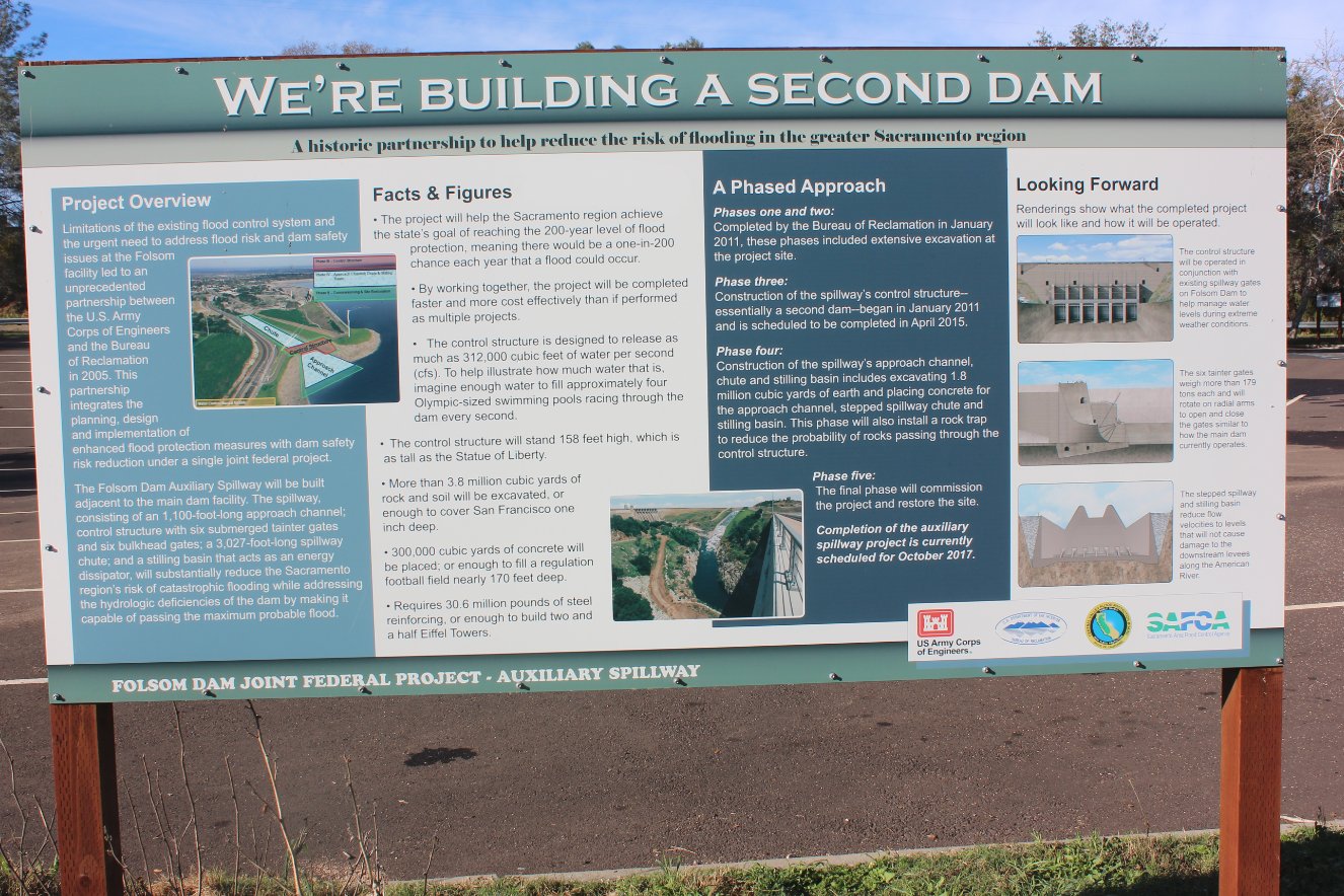 Folsom Dam information sign