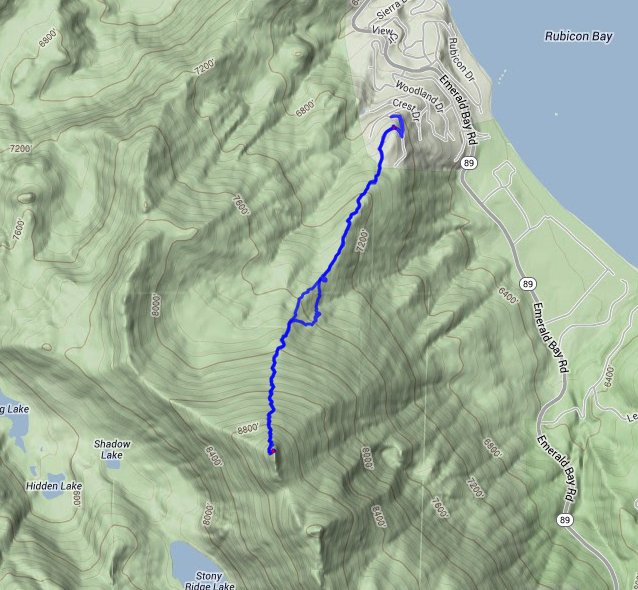 Rubicon Peak Route