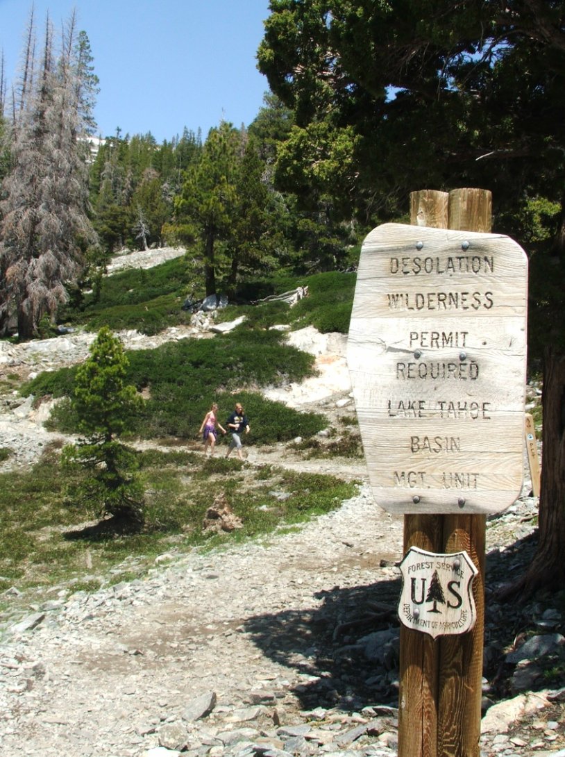 Crossing back out of the Desolation Wilderness