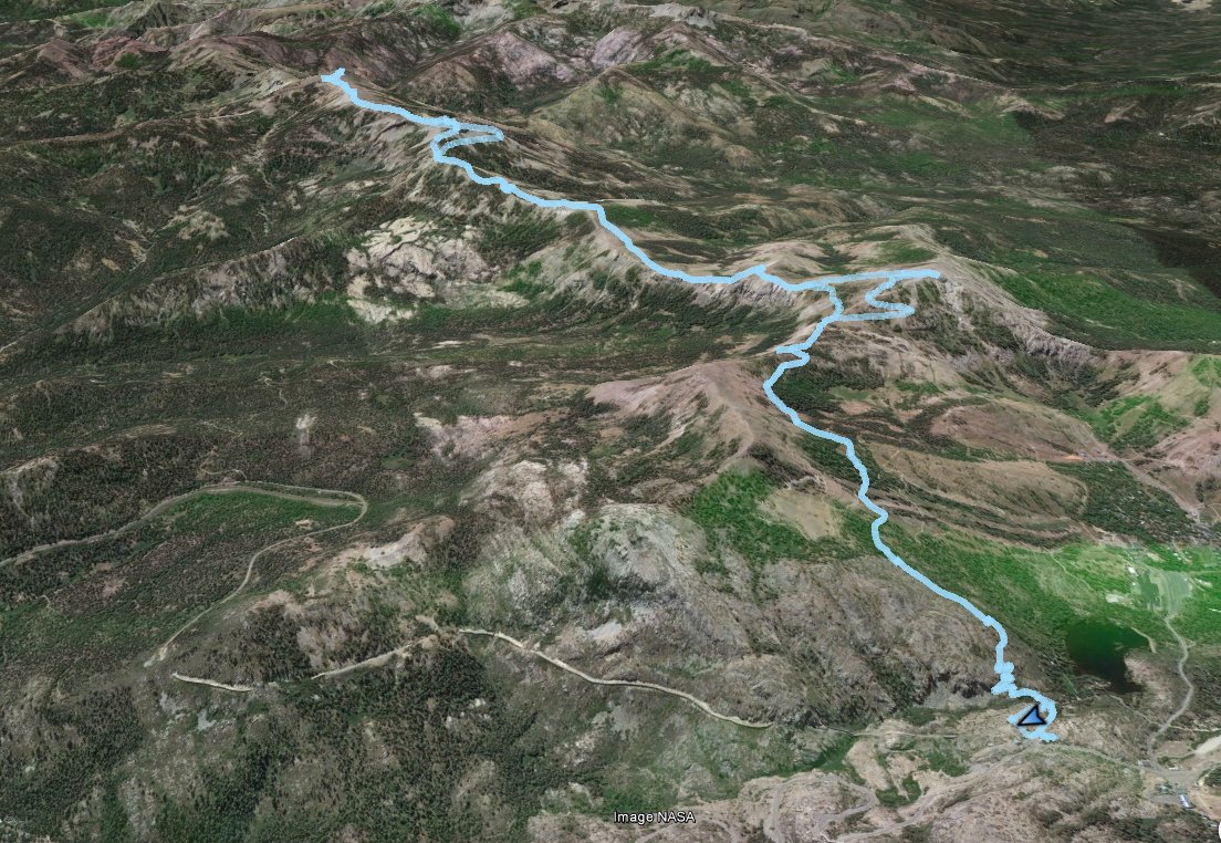 GPS track of hike