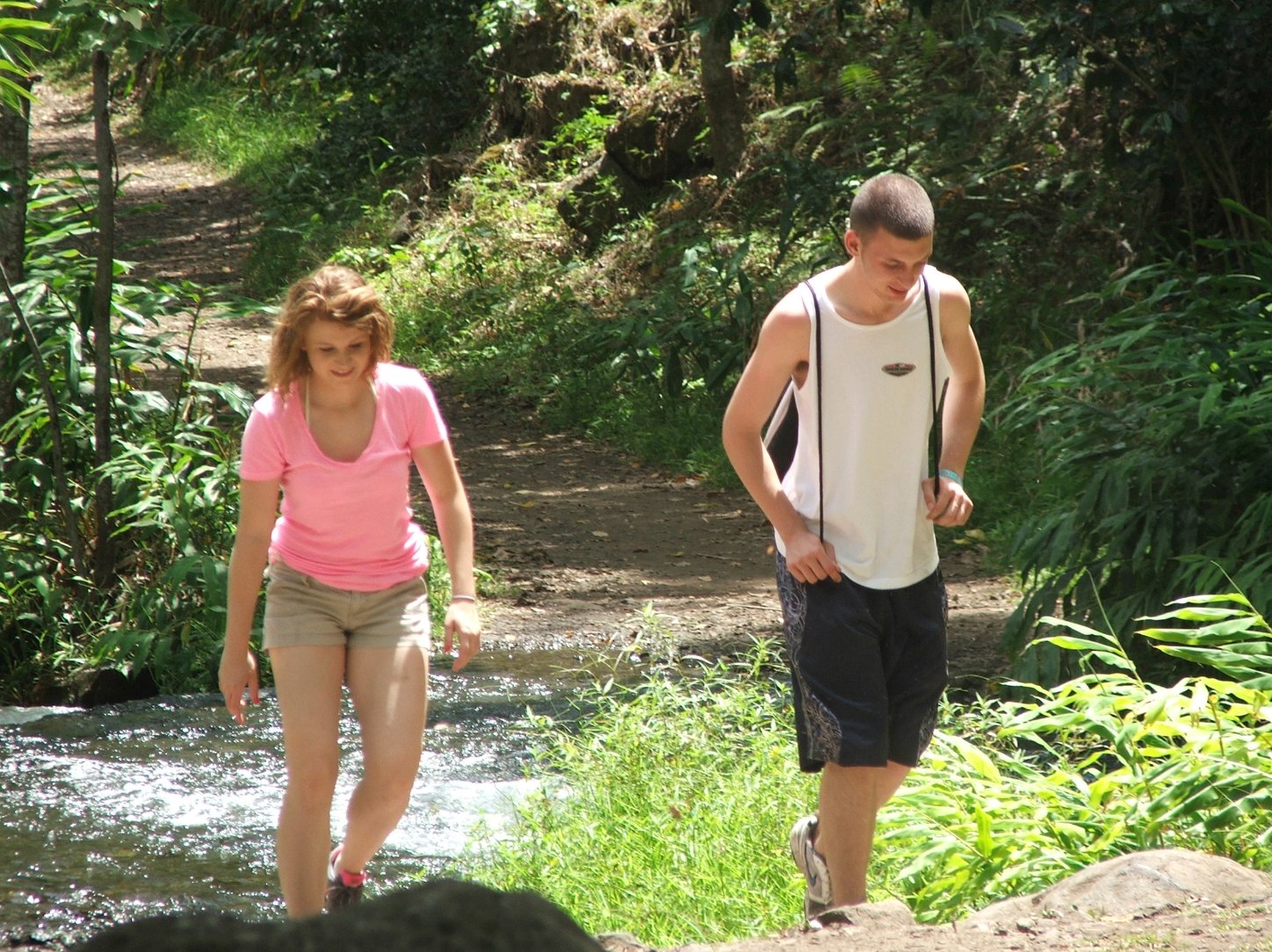 Dakota and Tristan on the trail